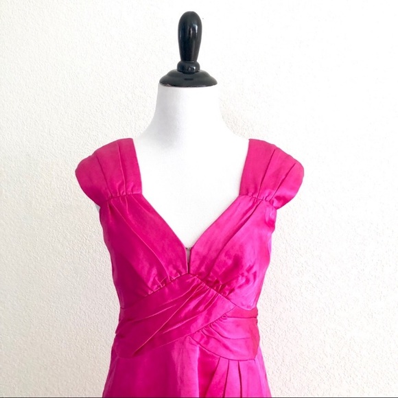 Nanette Lepore Fuschia Pink Ruched Body Dress - Picture 5 of 8